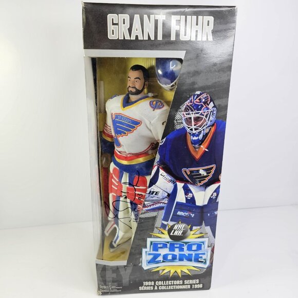SIGNED 1998 NHL Playmates Pro Zone Grant Fuhr Collectors Series 12" Autographed - Picture 4 of 15